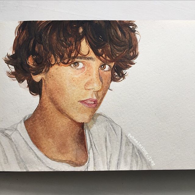 Aranzazu Bravo Jack Dylan Grazer Second Realistic Watercolor