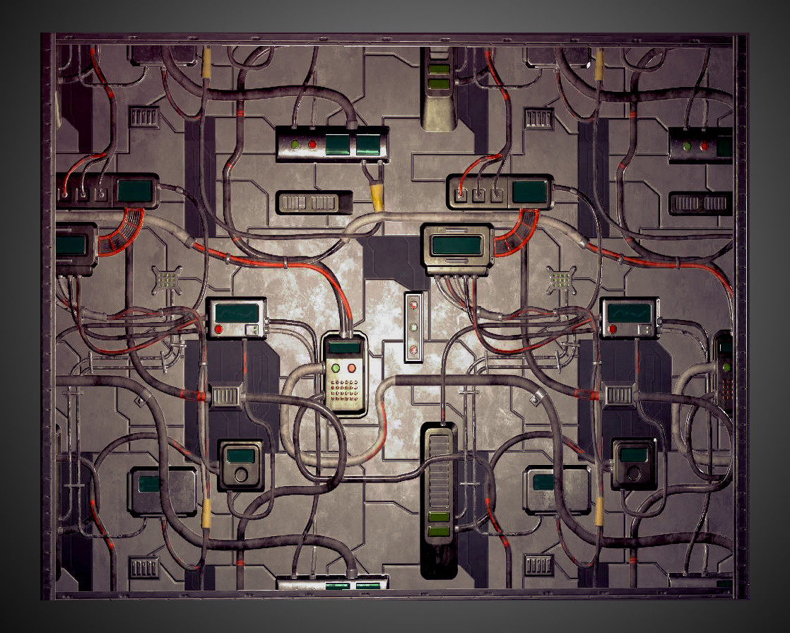 Tiled texture for some assets in the level