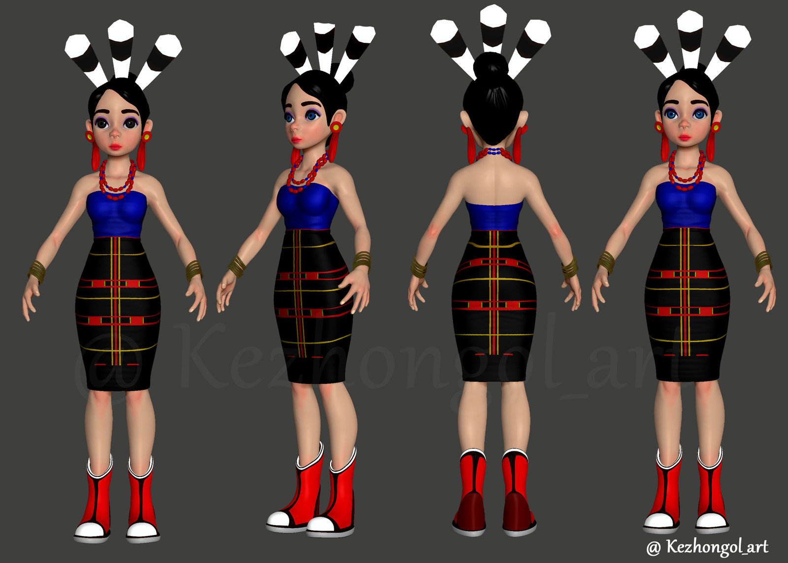 Artstation Naga Traditional Kezhongol Viswentso Naga has red as the most primary color in costumes. naga traditional kezhongol viswentso