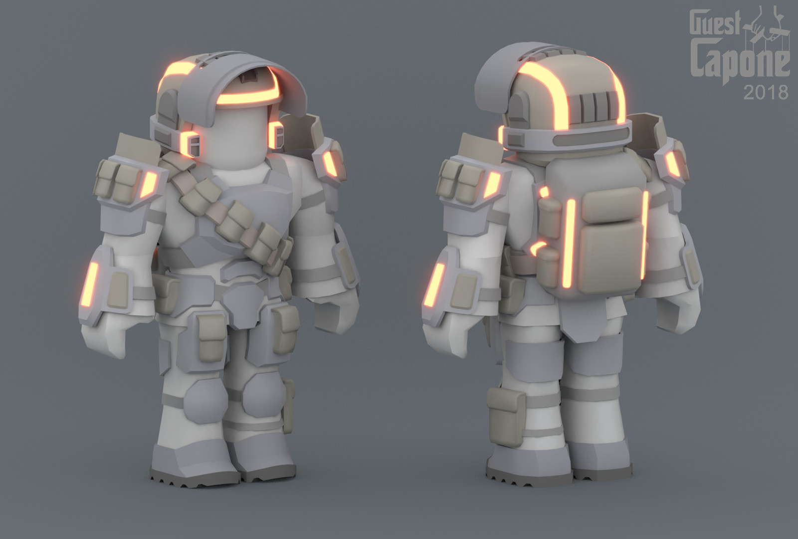 Artstation Low Poly Armor Redacted Redacted - roblox robot armor