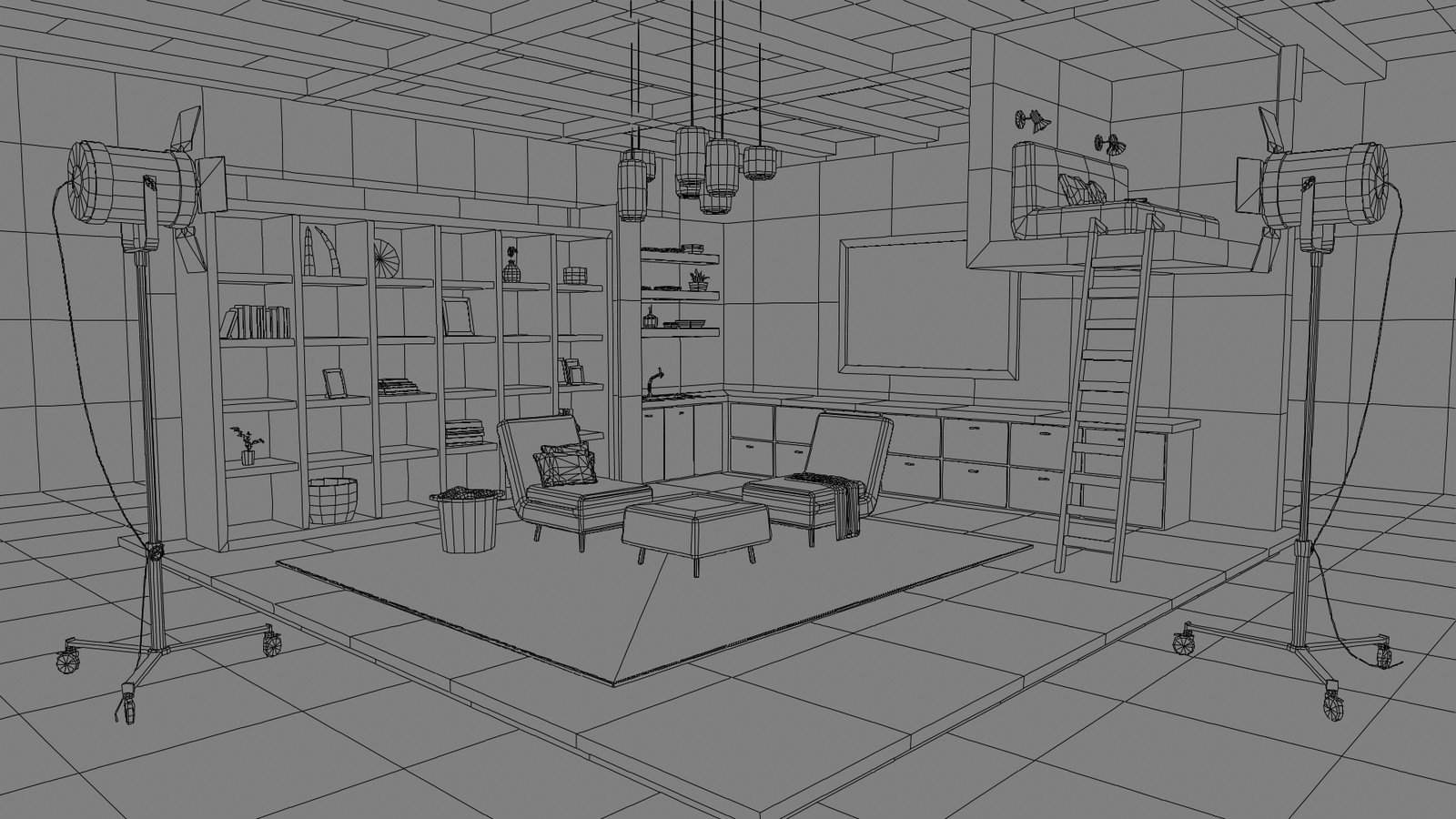 Showroom Apartment Version 3 / Maya