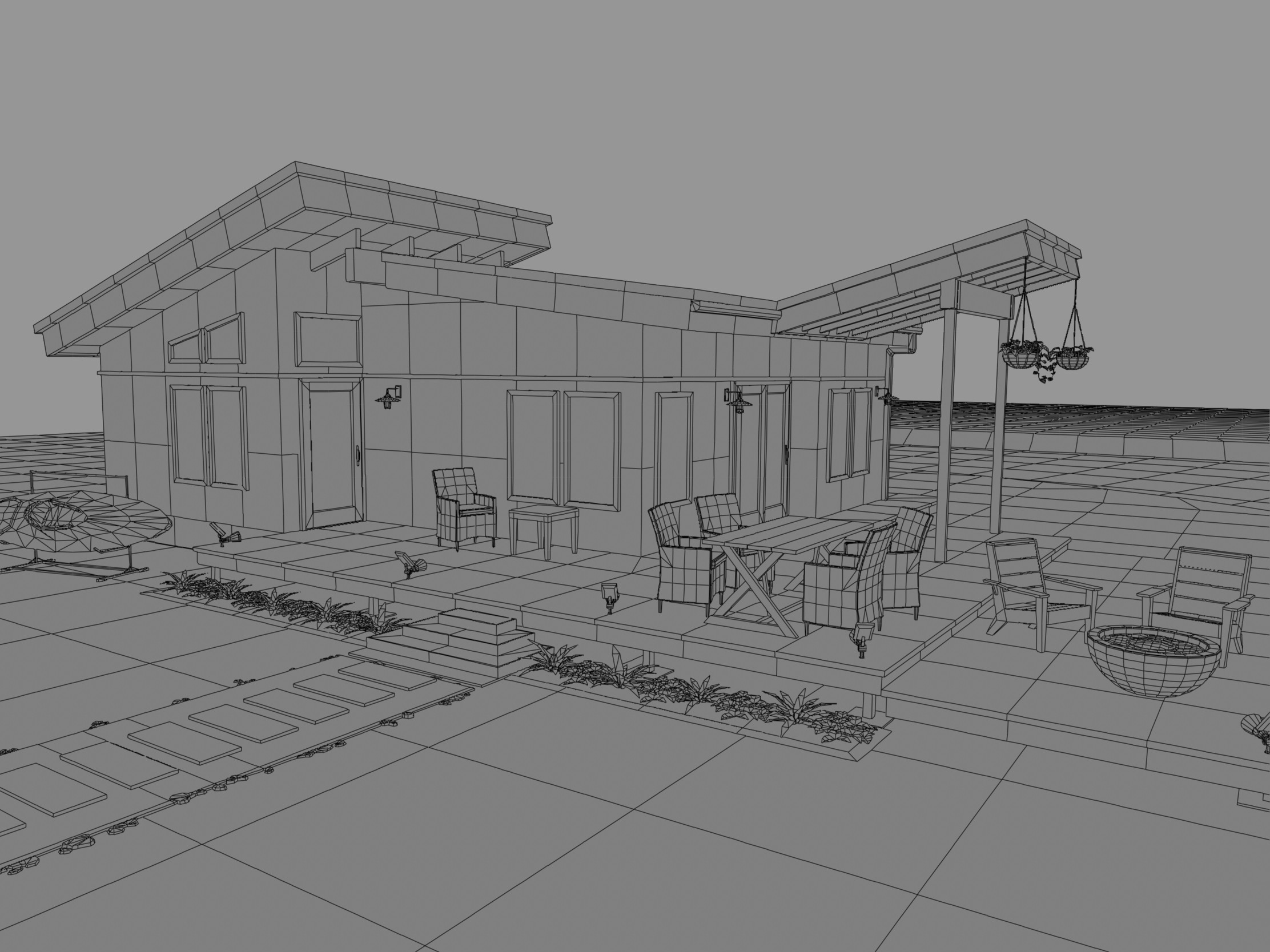 Exterior Riverfront House Version 3 / Maya