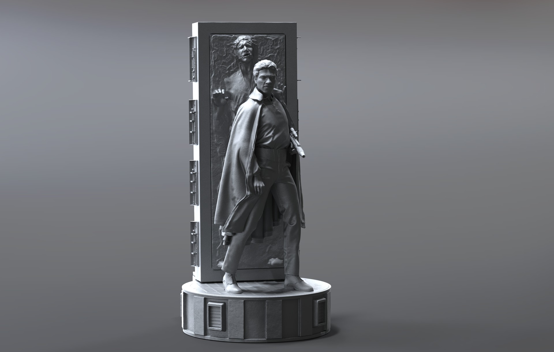 Artstation Lando Calrissian And Han Solo In Carbonite Pawel