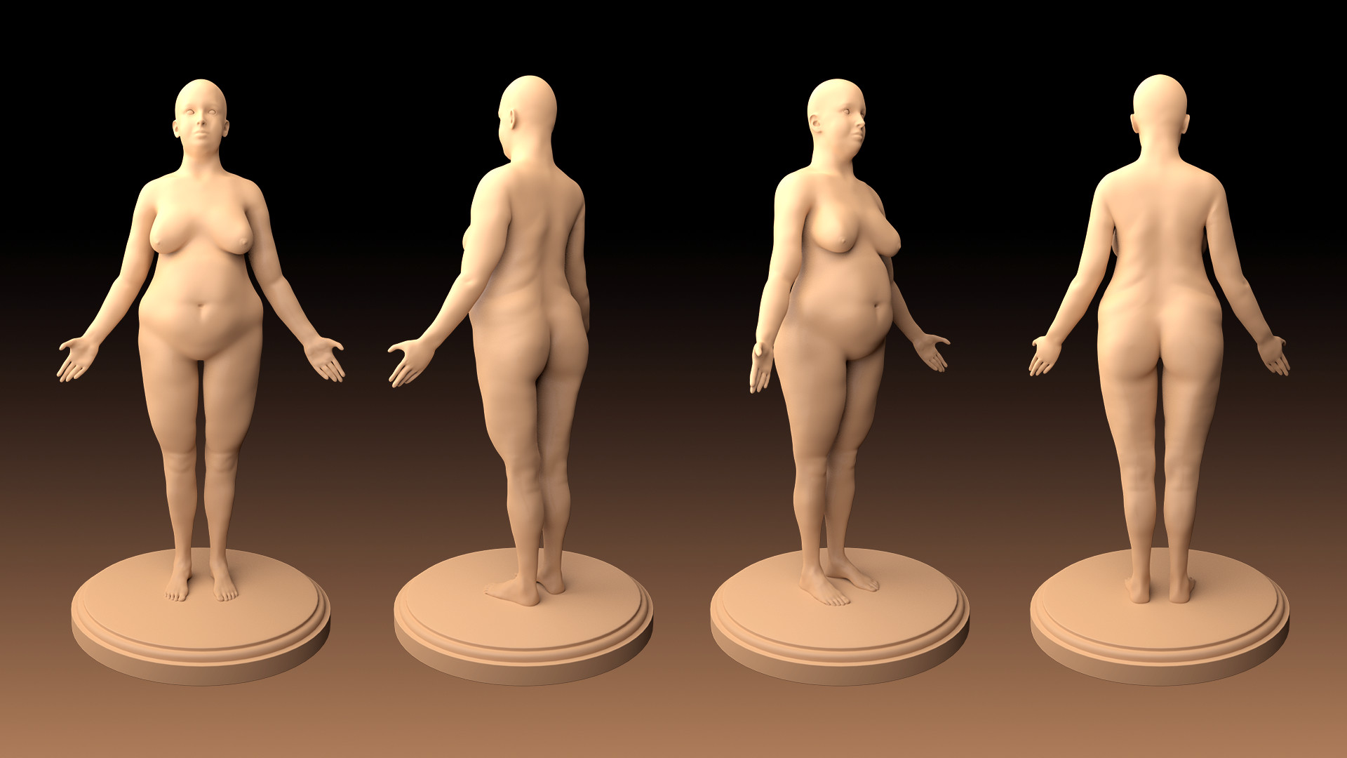 Artstation Female Anatomy Studies Fat Body Type Santiago Bedoya A large (either fat or muscular) artstation female anatomy studies