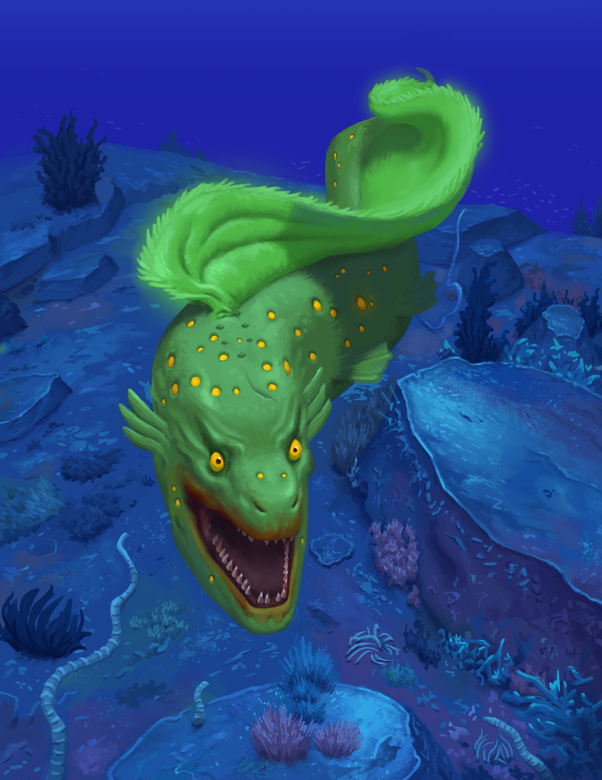Artstation Electric Eel Creature Painting Matthew Hamilton Learn how to draw electric eel pictures using these outlines or 424x794 electric eel encyclopedia spongebobia fandom powered by wikia. electric eel creature painting matthew