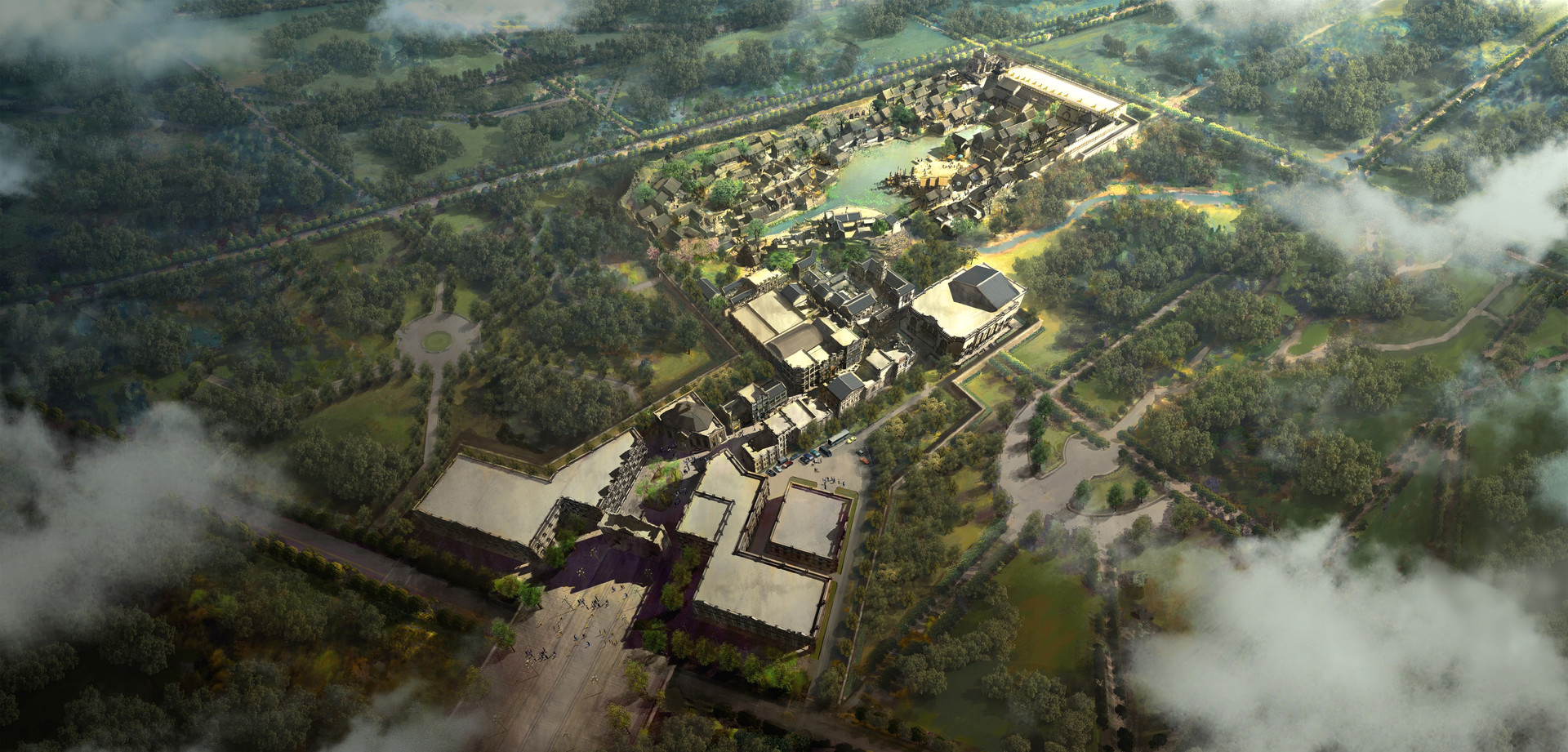 Artstation 鸟瞰效果