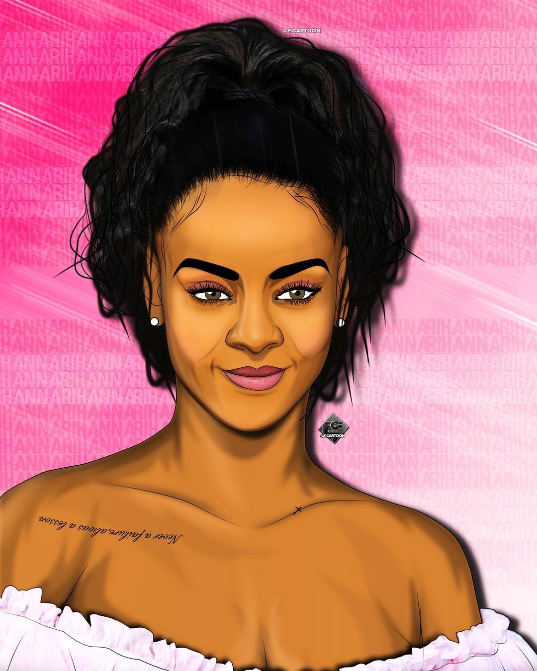 f cartoon - Rihanna