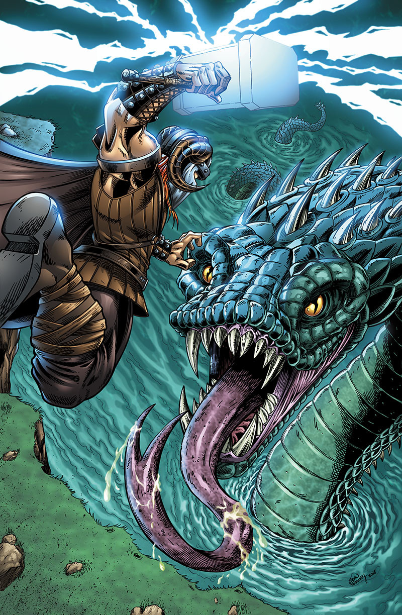 Artstation Thor Vs Jormungand Artstation Thor Vs Jormungand