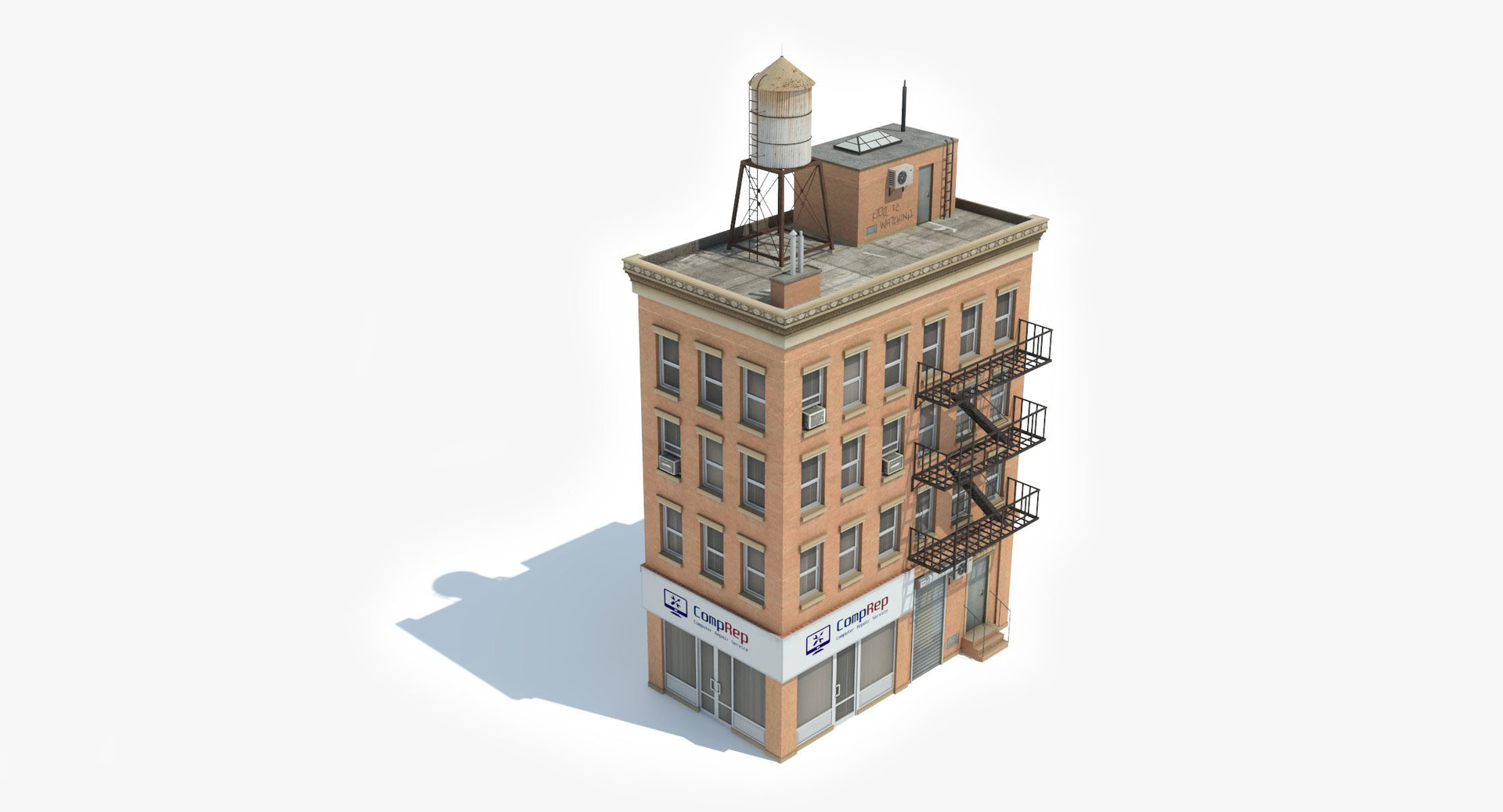 Artstation New York Apartment Buildings Mechanic 3d