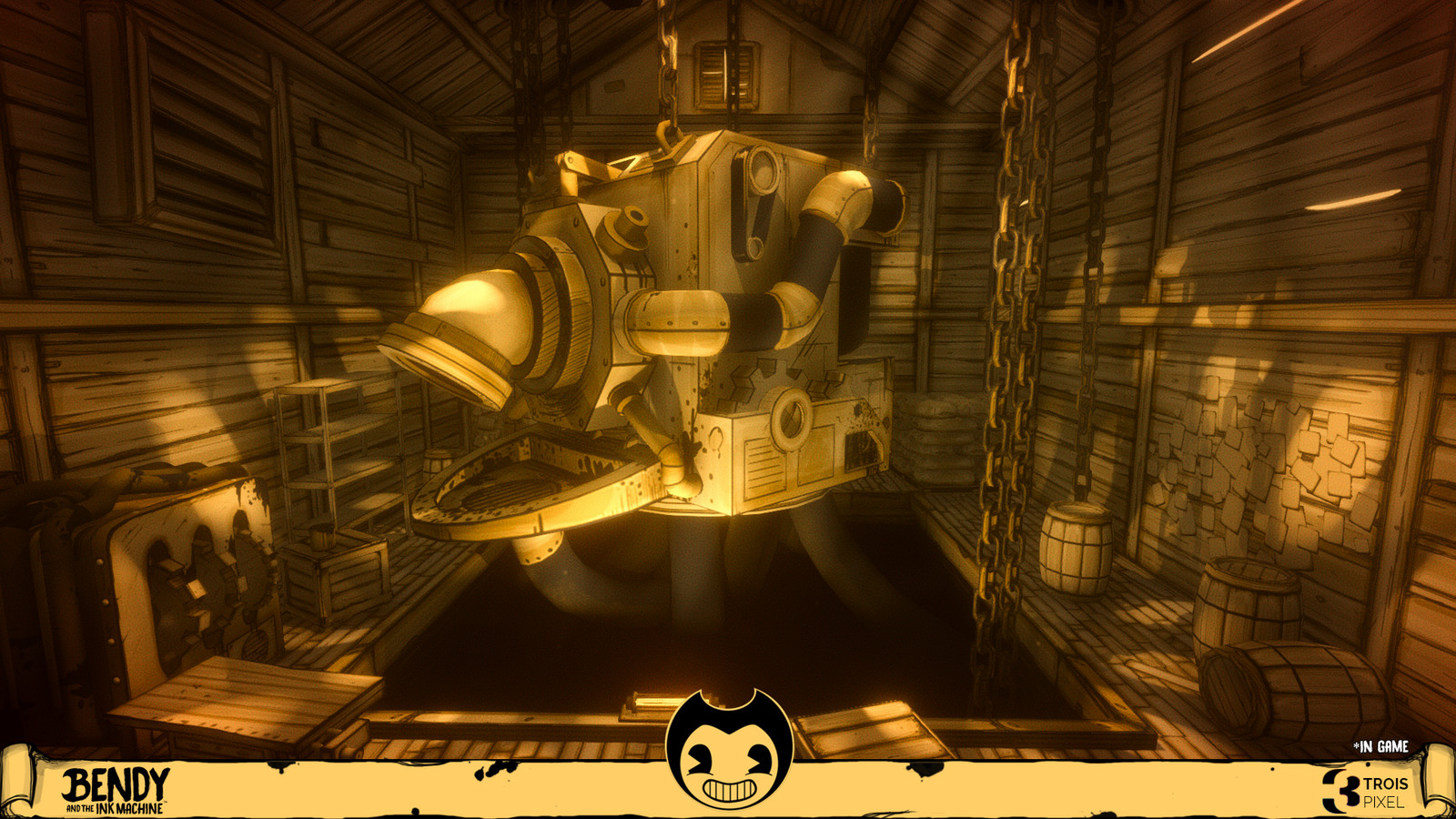 Artstation Bendy And The Ink Machine Chapter 1 Revamped Ink Machine Room Trois Pixel
