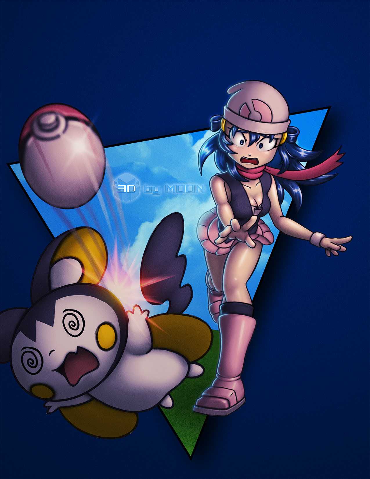 Artstation Dawn Pokemon Fanart Hugo Luna