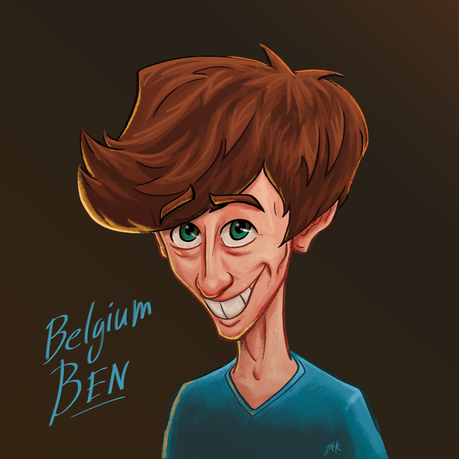 Belgium Ben - Caricature Portrait