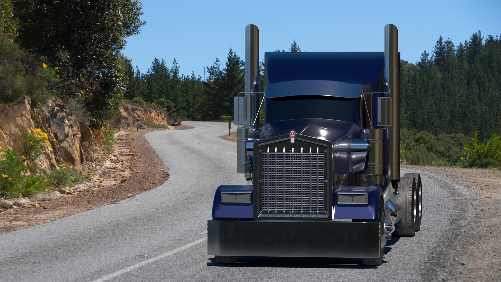 Грузовики Kenworth w900 с красивыми девушками