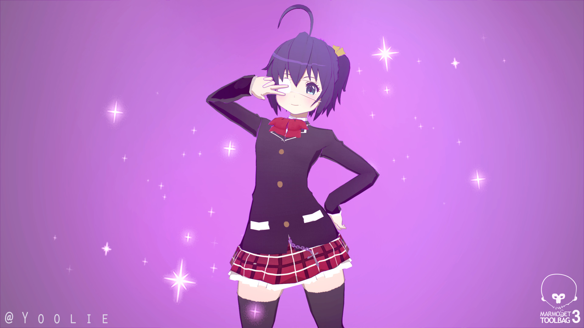 Artstation Anime 3d Fanart Rikka Takanashi From Chuunibyo Demo