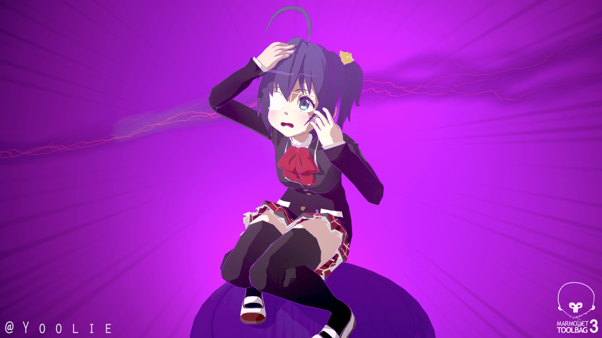 Artstation Anime 3d Fanart Rikka Takanashi From Chuunibyo Demo