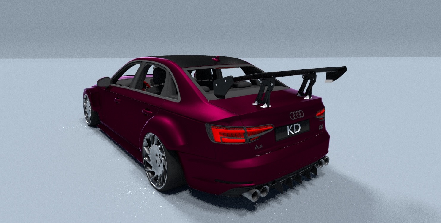 Widebody Audi A4 RS4 B9 sedan by