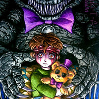 Artstation Golden Shadow Freddy Fnaf Fanart Mizuki T A