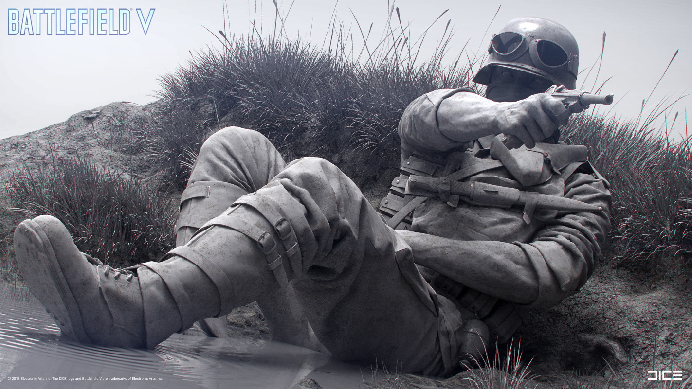 "Battlefield V" - Axis Assault in Escaut, France - Concept Sculpture, Alternate clay render
