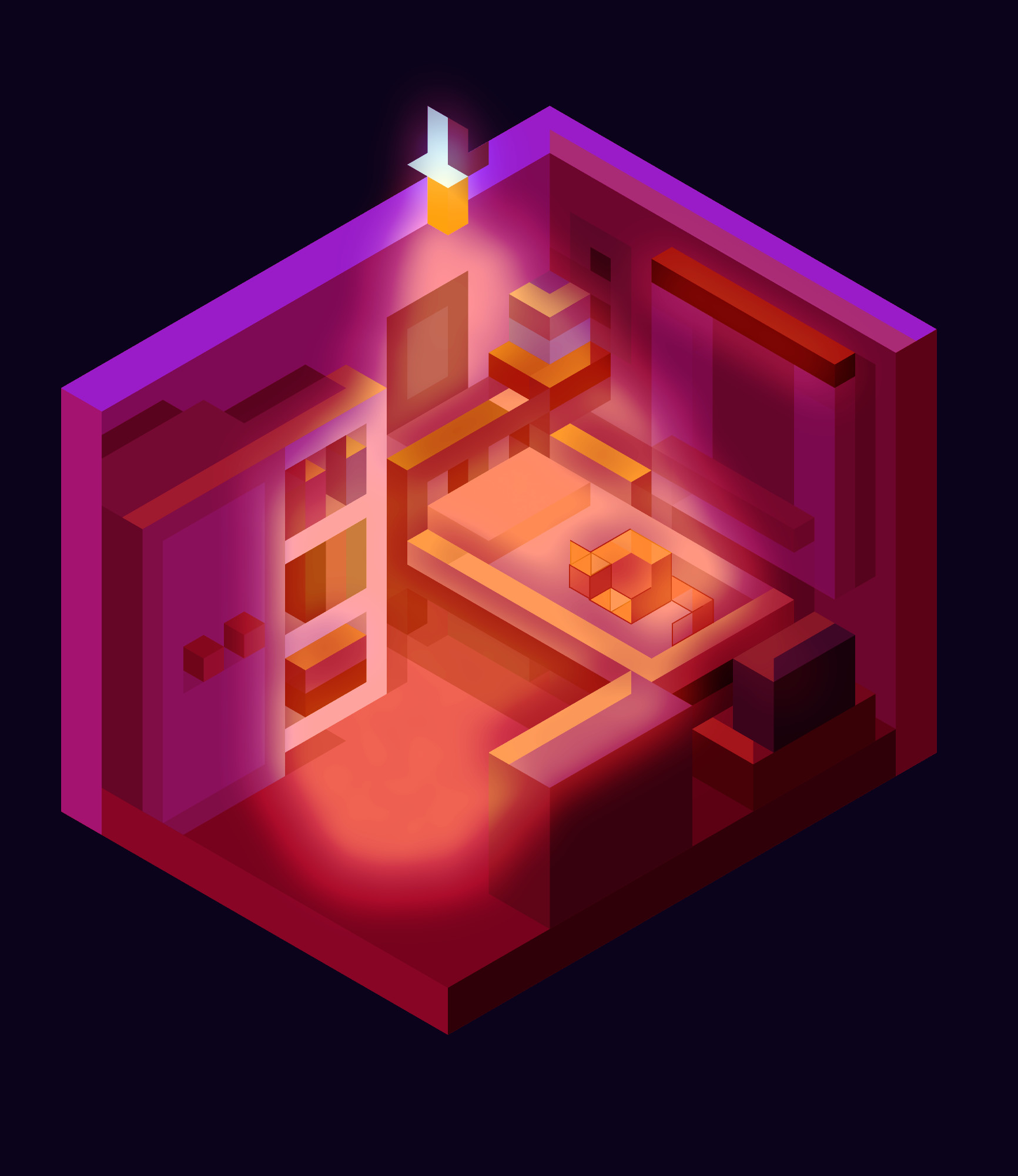 Pixel Art Bedroom Interior Projects Peace Amongst Chaos - Reverasite