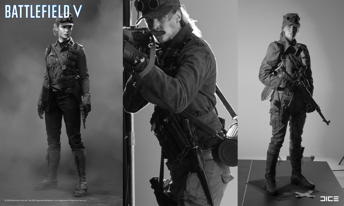 "Battlefield V" - Axis Medic, MP Soldier - From Concept Art to Real Costume (Shots from the Campaign Art photo shoot)