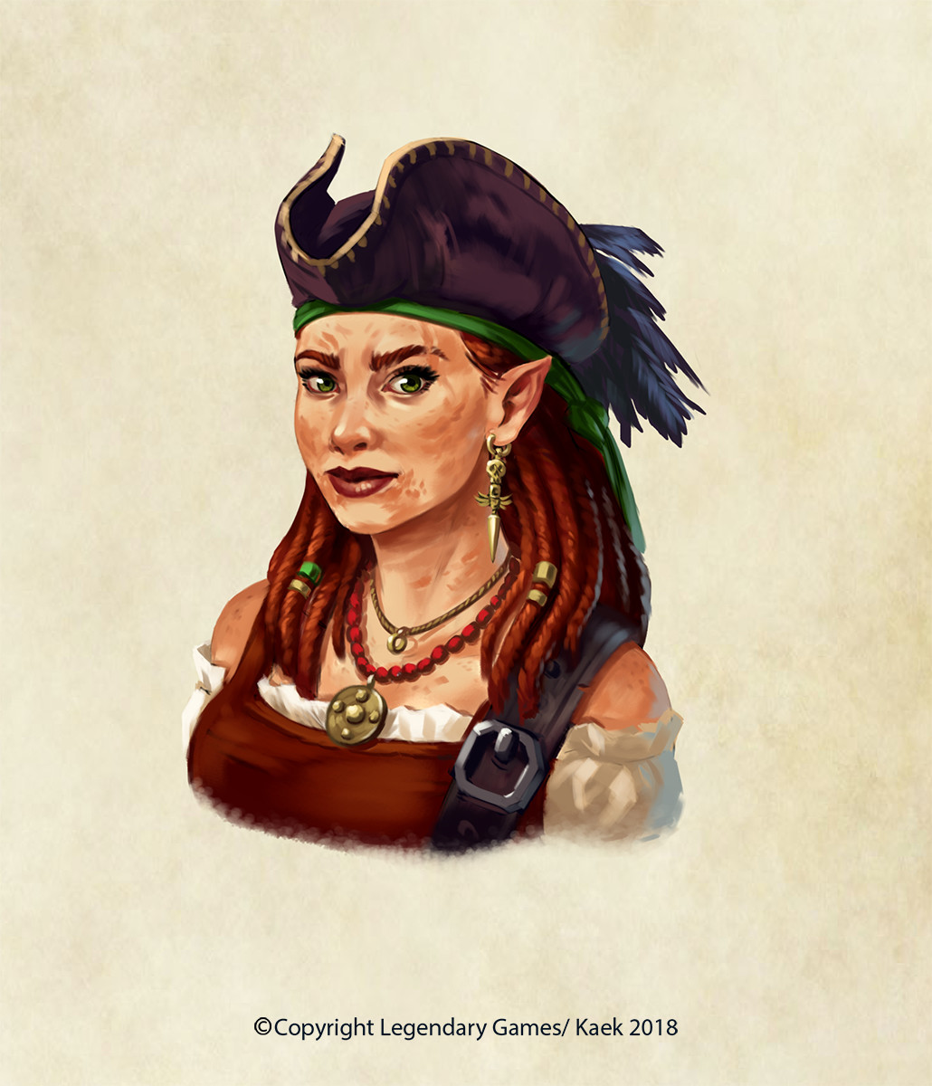 Pirate half-elf girl
