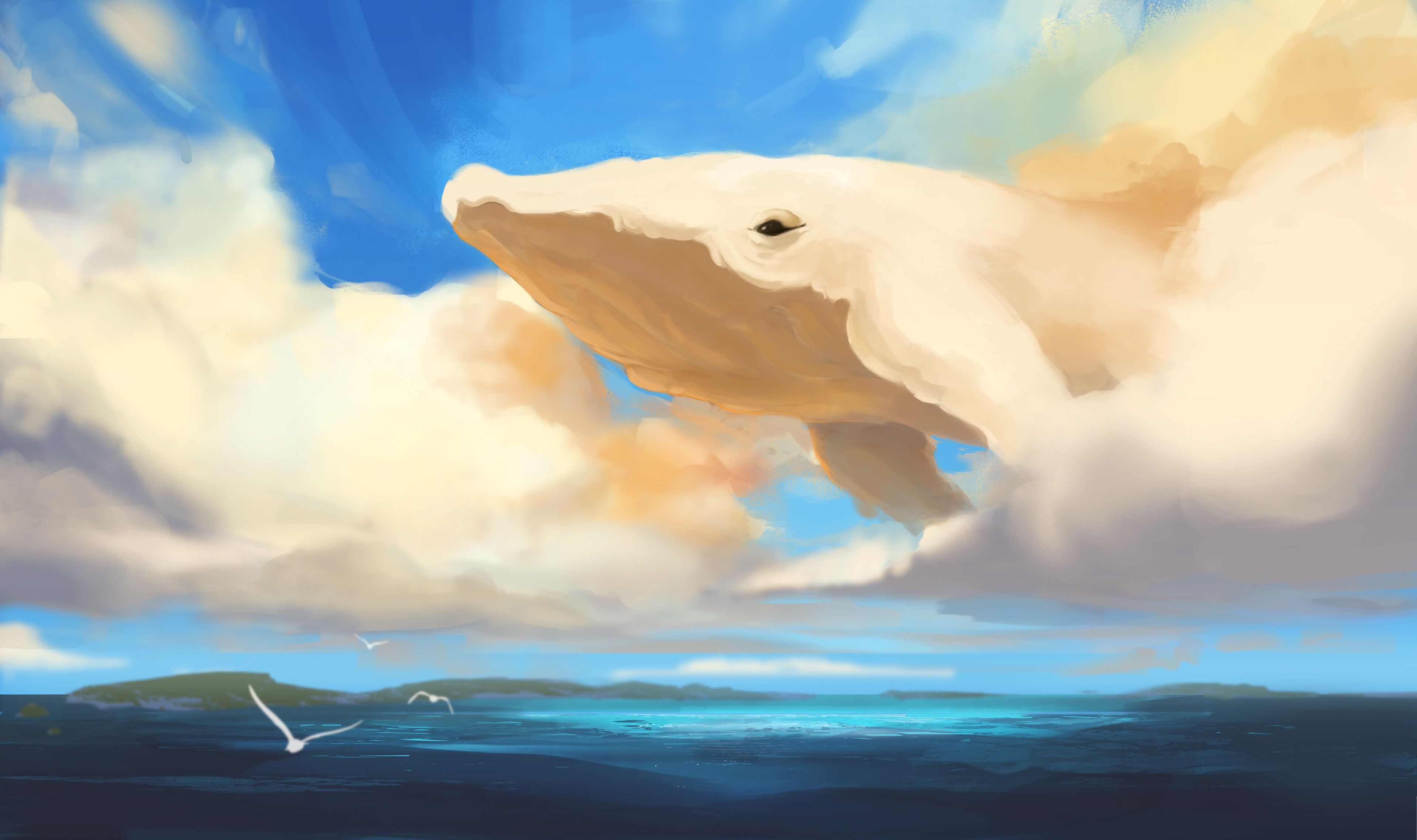 Artstation Sky Whale Carmel Kho