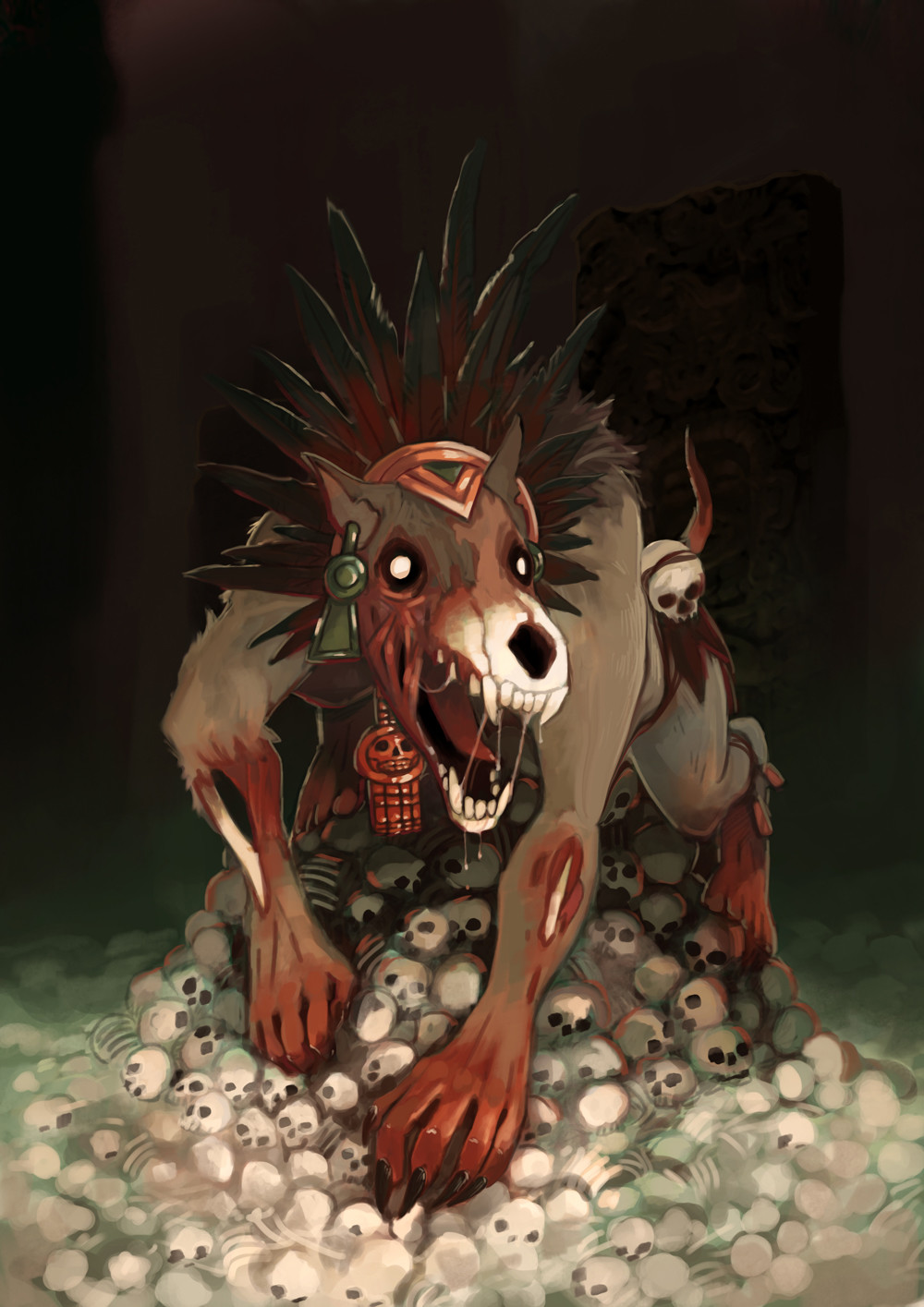 Xolotl is technically Aztec but the pantheon of these Mezoamerican mythologies tend to borrow and influence each other. 