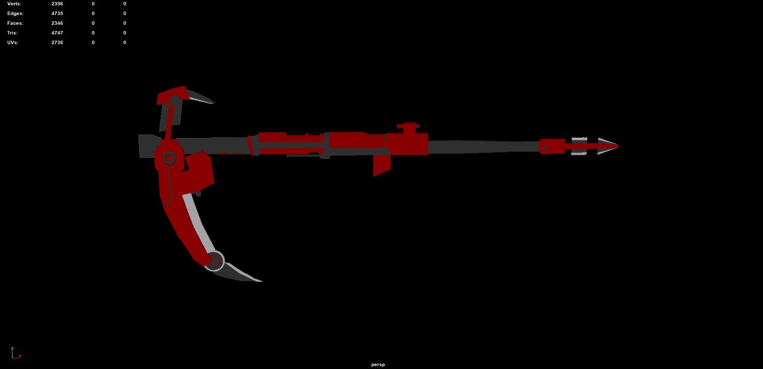 Artstation Rwby Crescent Rose 3d Model Declan Cullen