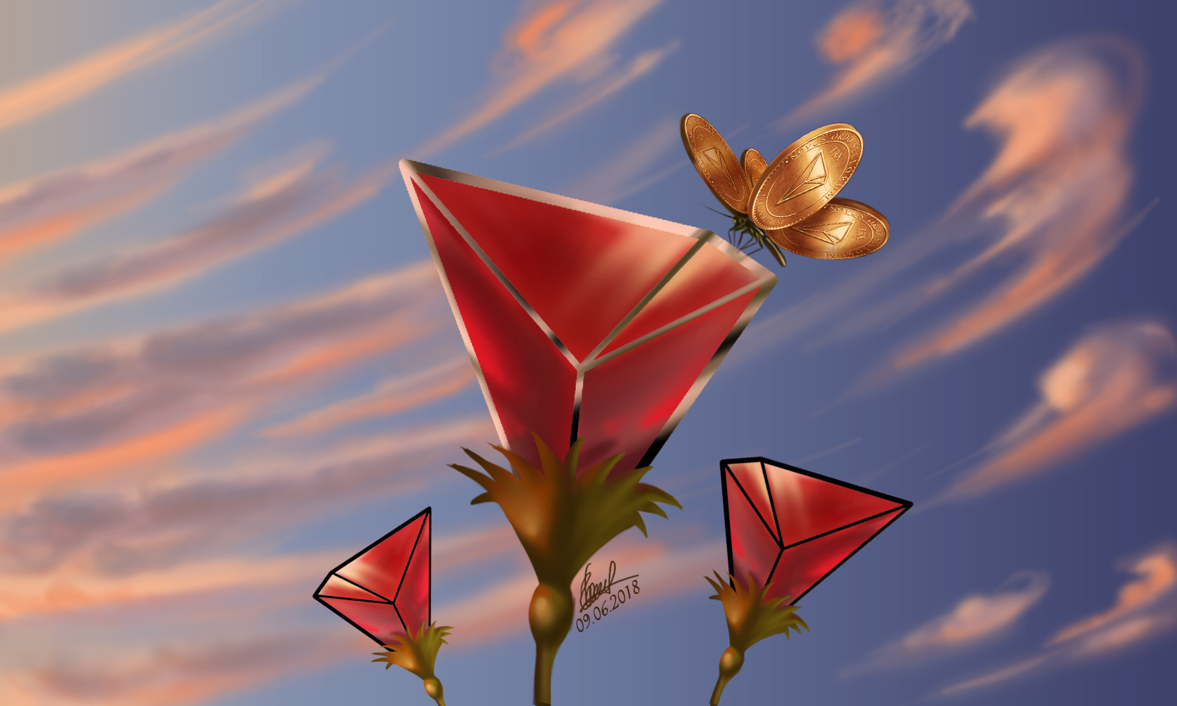 Vladimir Kush [Tron Edition] ^.^ Crypto Art & Design Challenge - Entry ^.^