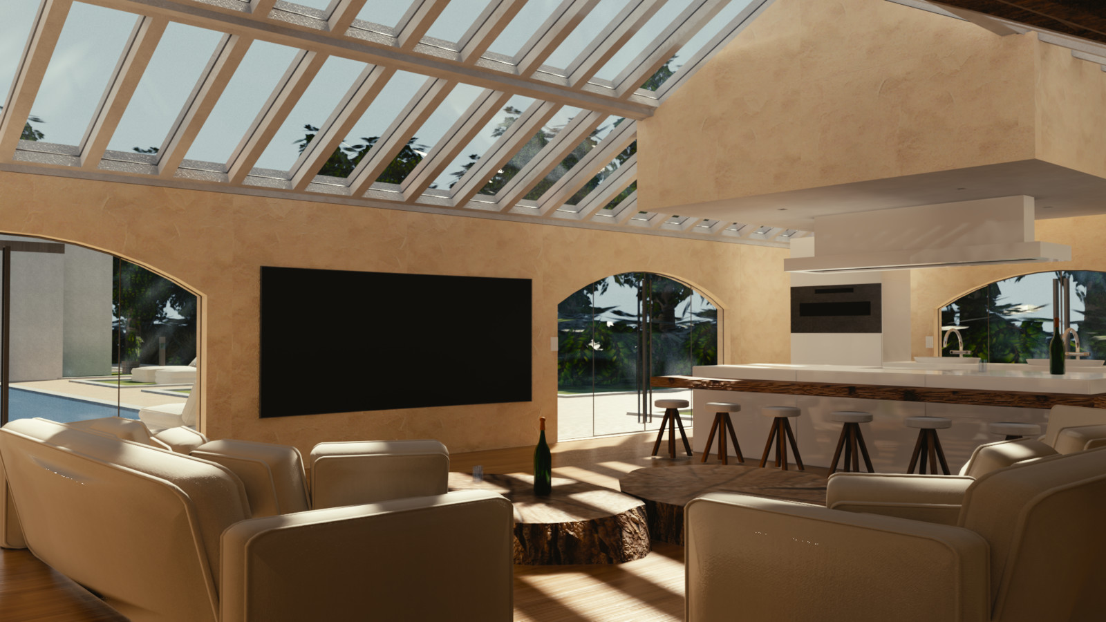 SHcreations Spanish villa in Blender Eevee with probe based indirect