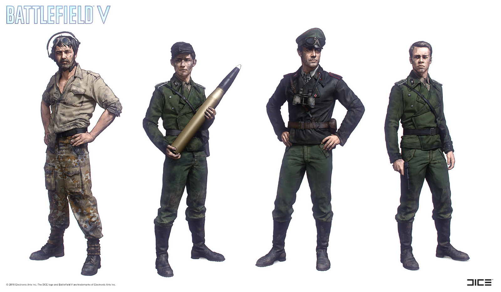 "Battlefield V" - The Last Tiger, Tank Crew - Character concept art