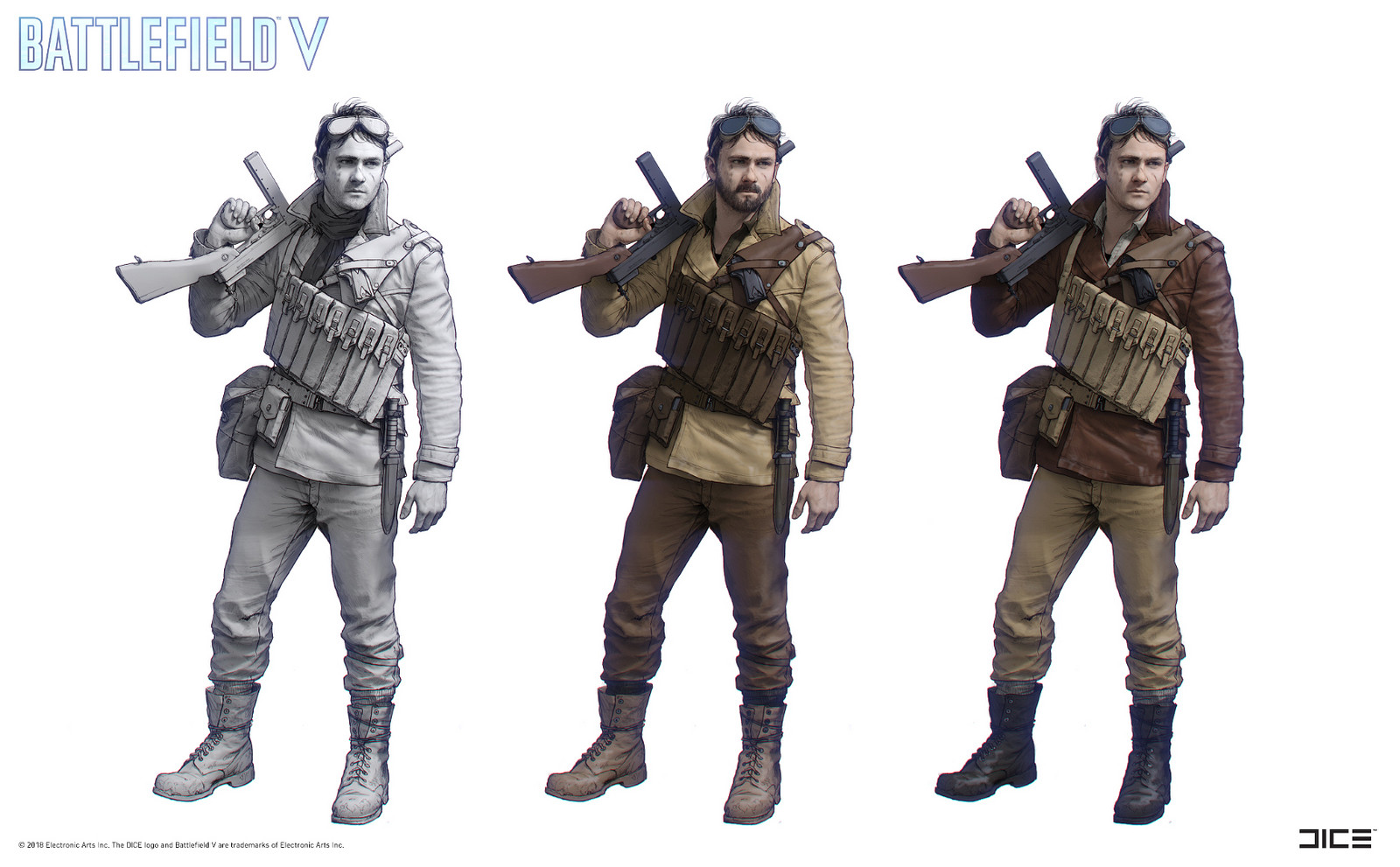 "Battlefield V" - Under No Flag war, Bridger - Character concept art