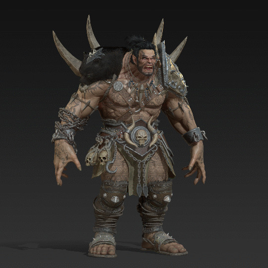 ArtStation - Orcs warrior Barbarian Vikings野蛮人标准姿态材质