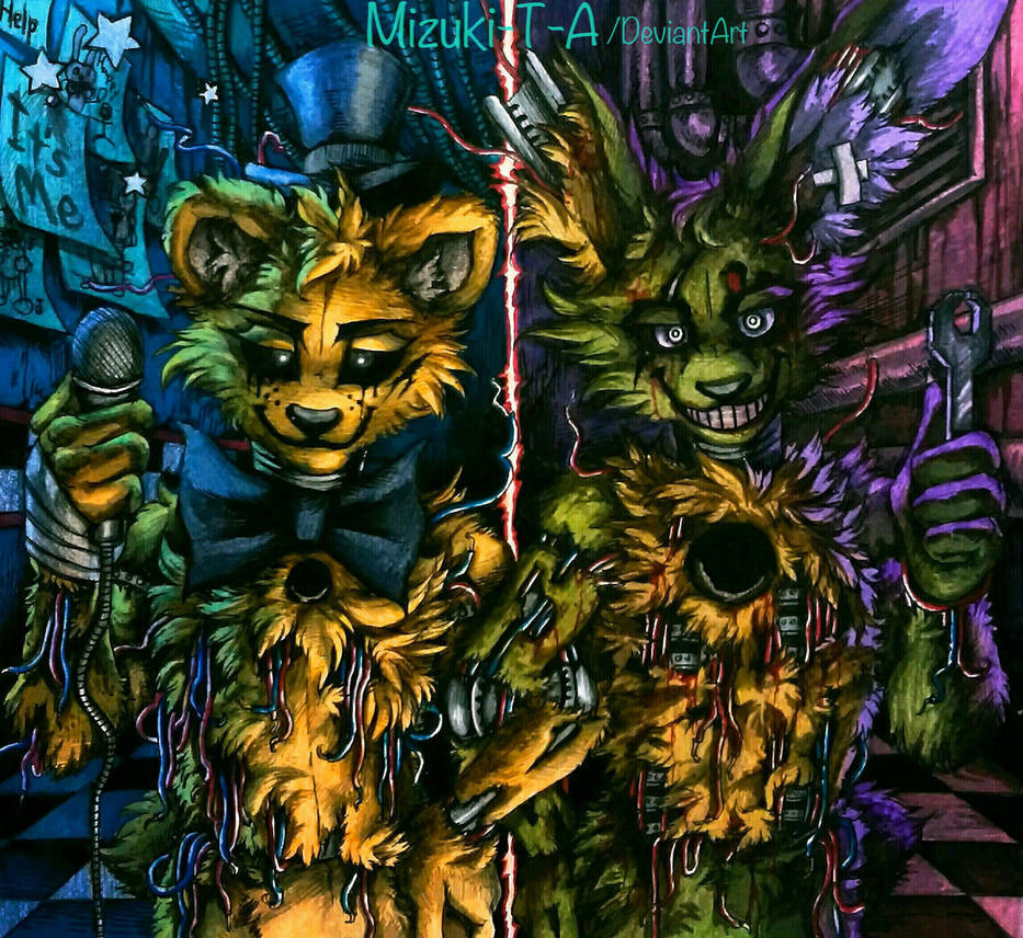 Artstation Fnaf Fanart Golden Animatronics Mizuki T A