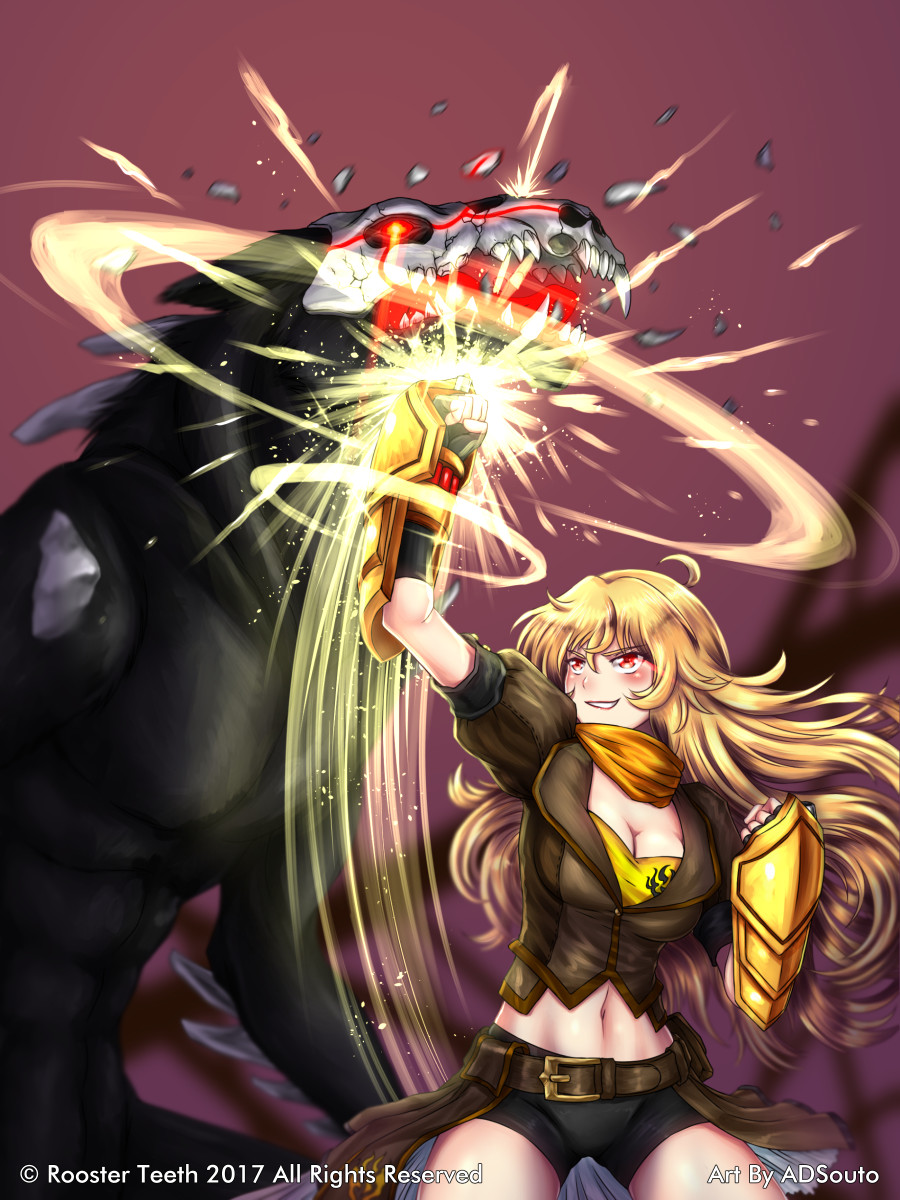 Artstation Rwby Combat Ready Yang Xiao Long Cards Alexander