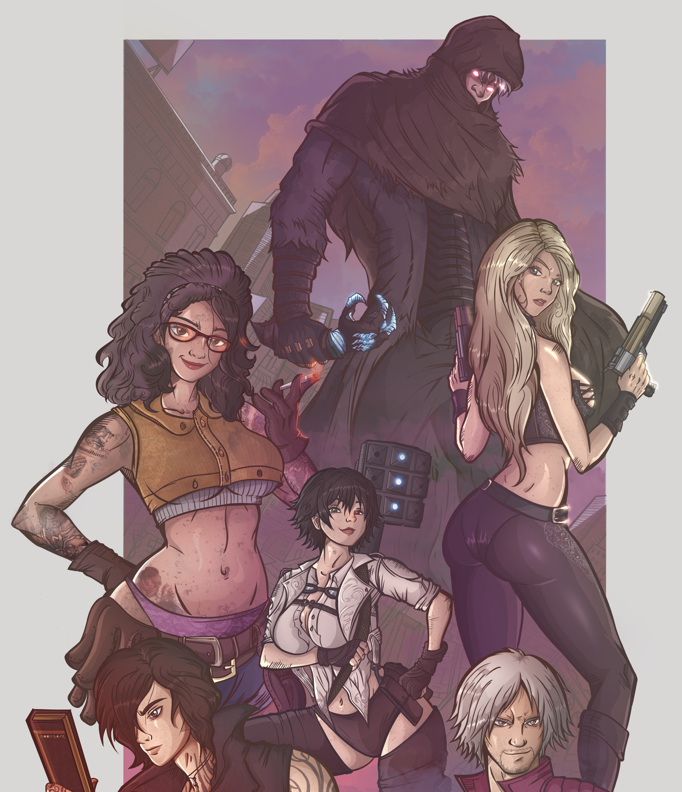 CLOSE UP OF THE BACKGROUND CHARACTERS