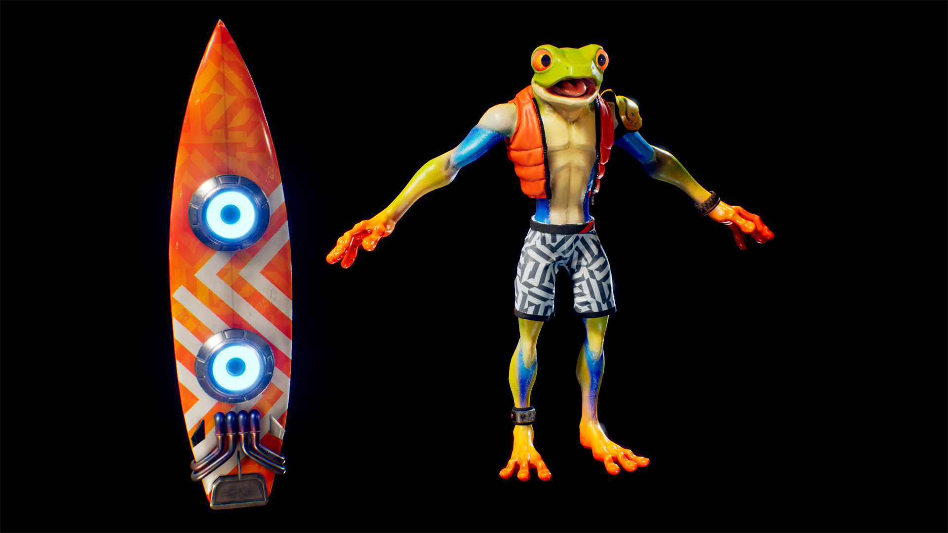 Glenn Donaldson Frog Surfer Dude