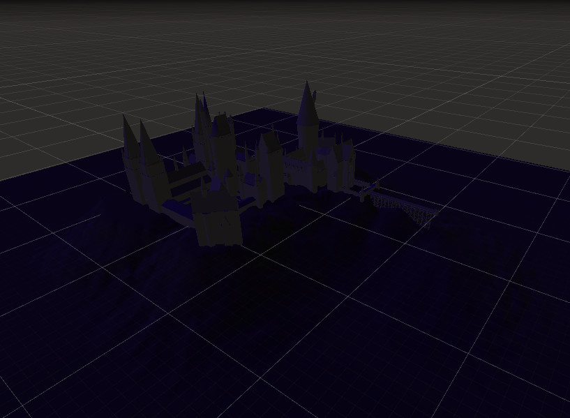 Starting up with the model from Sketchup and a terrain.