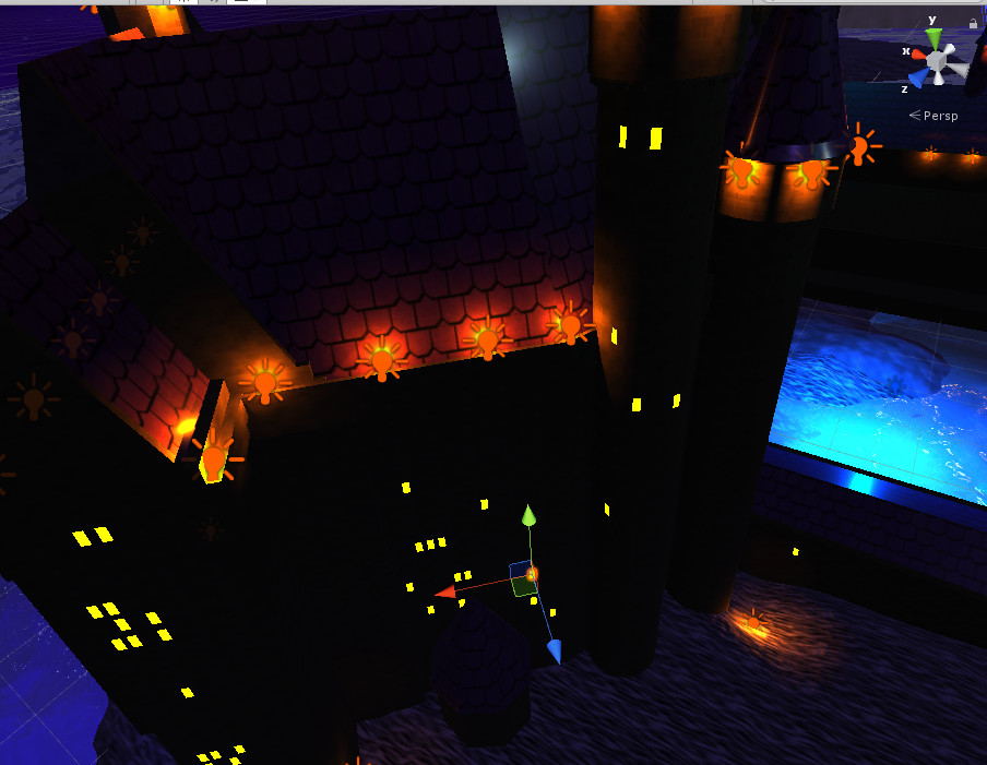 Closer view of the windows and lightings.