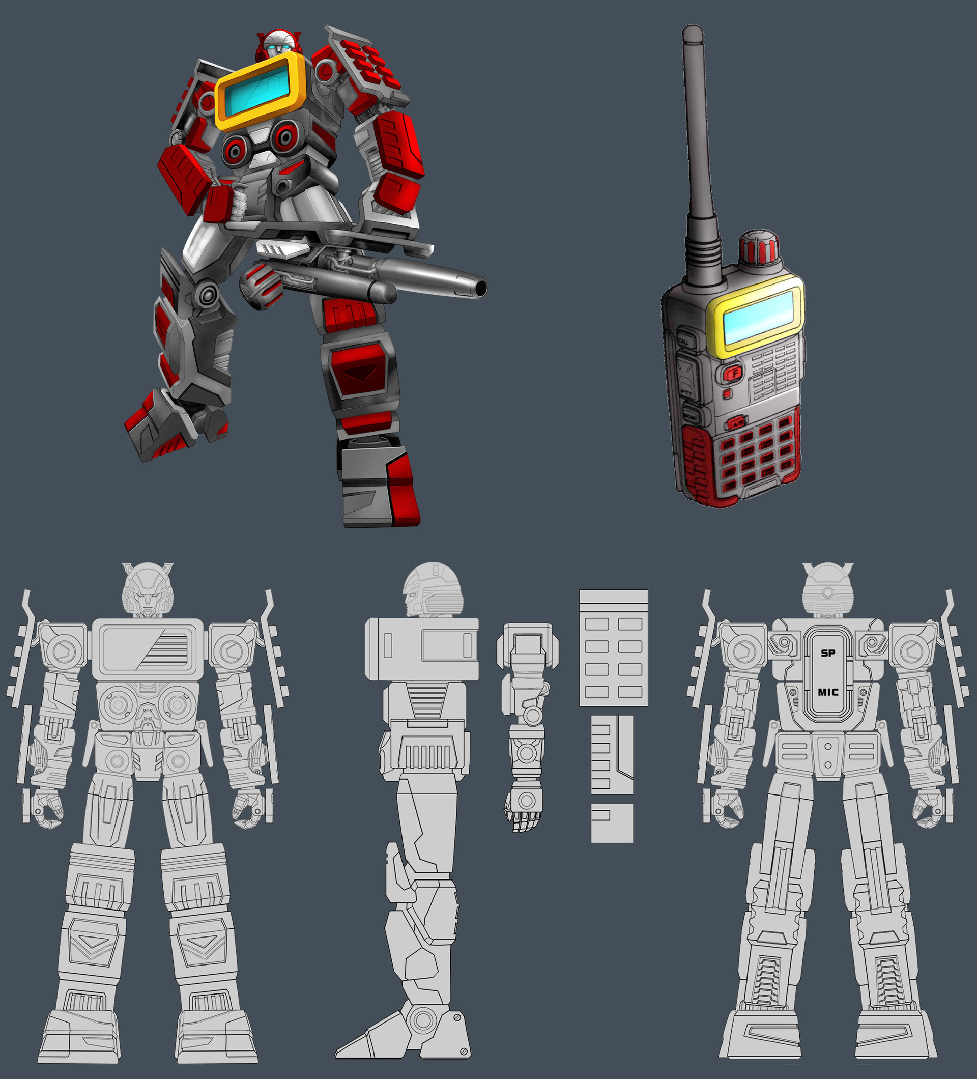 ArtStation Concept of transforming robot toy (unproduced)