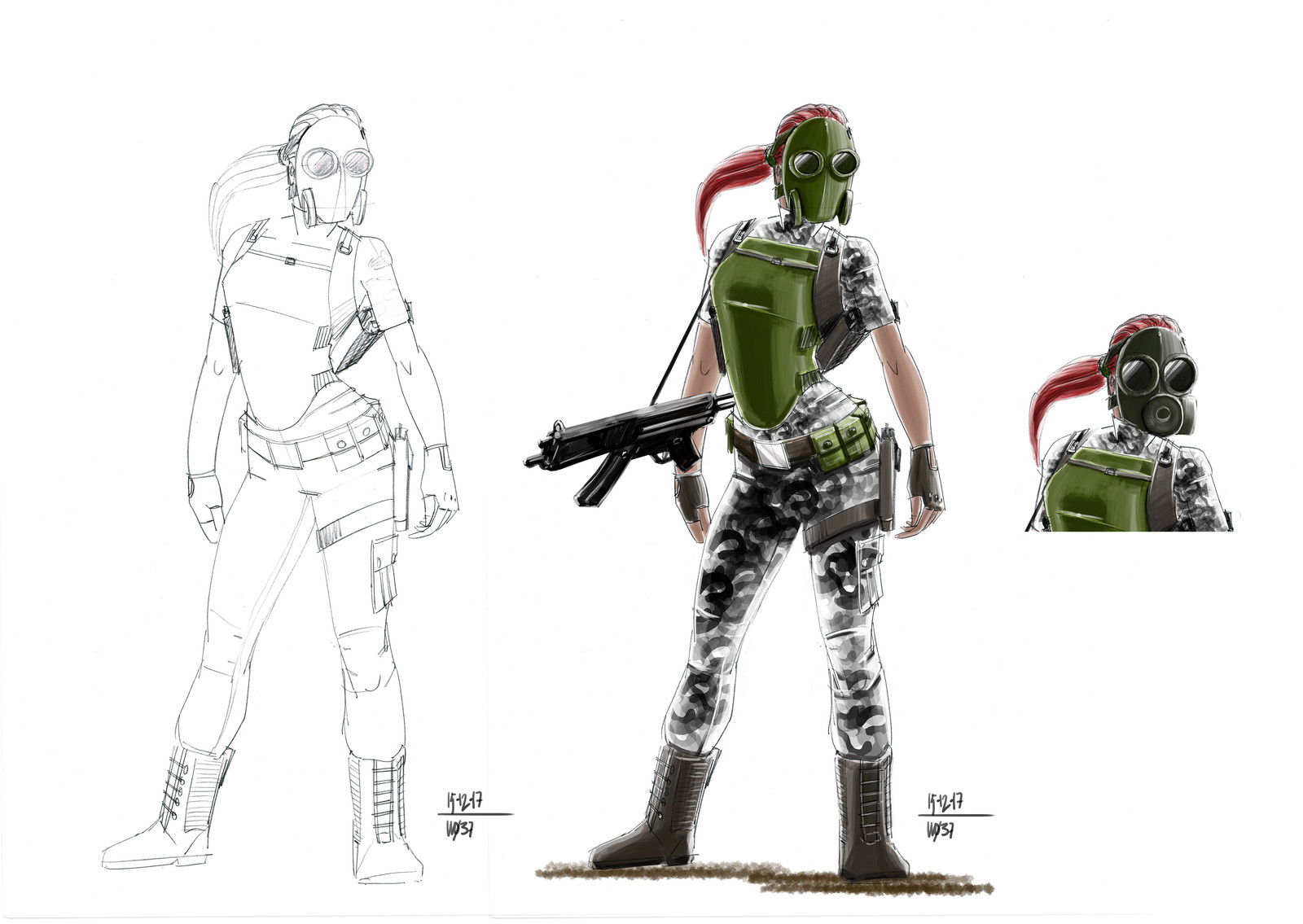 Character Design Sheet- Para Military