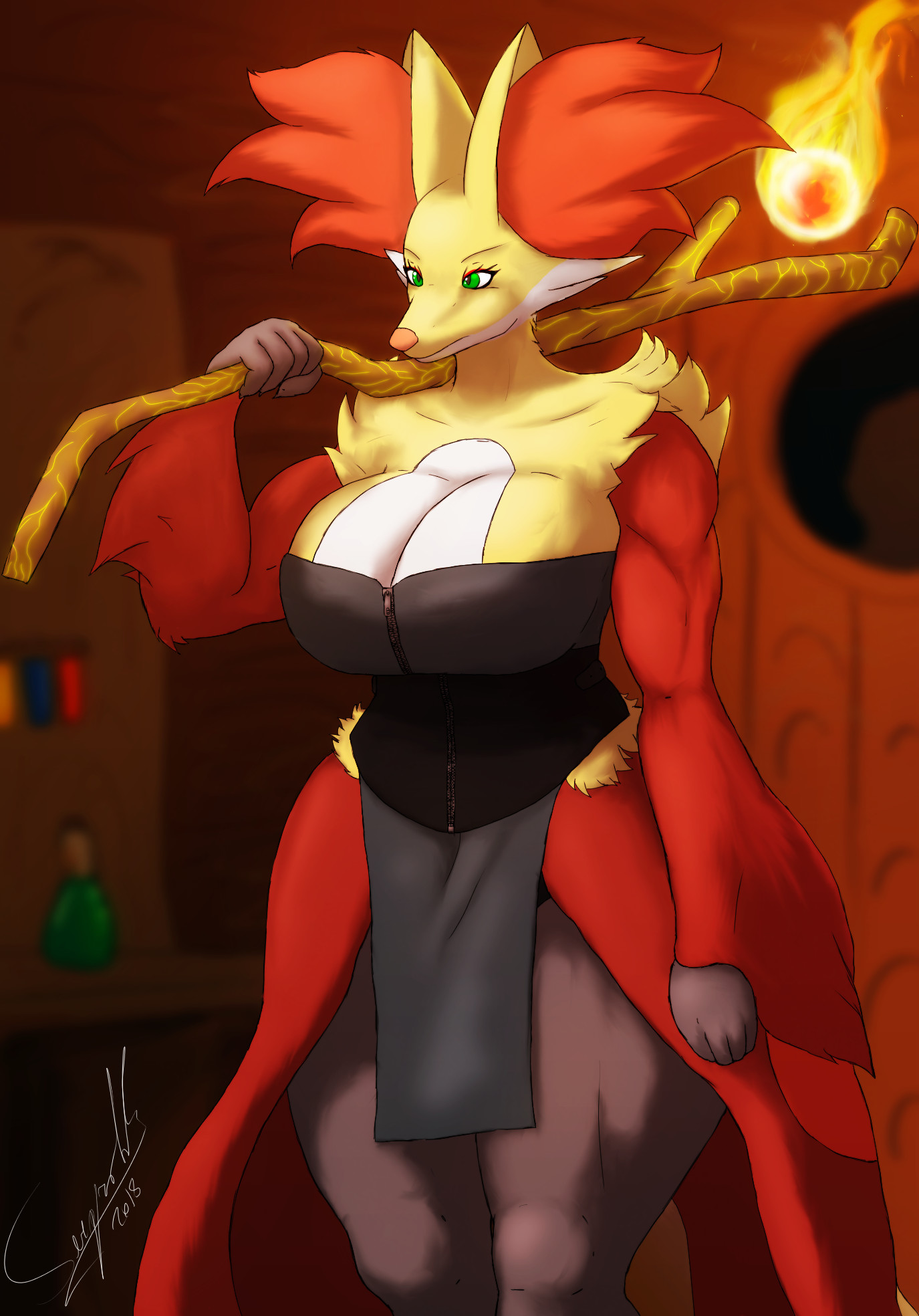 I like this take on Delphox's weapon. 