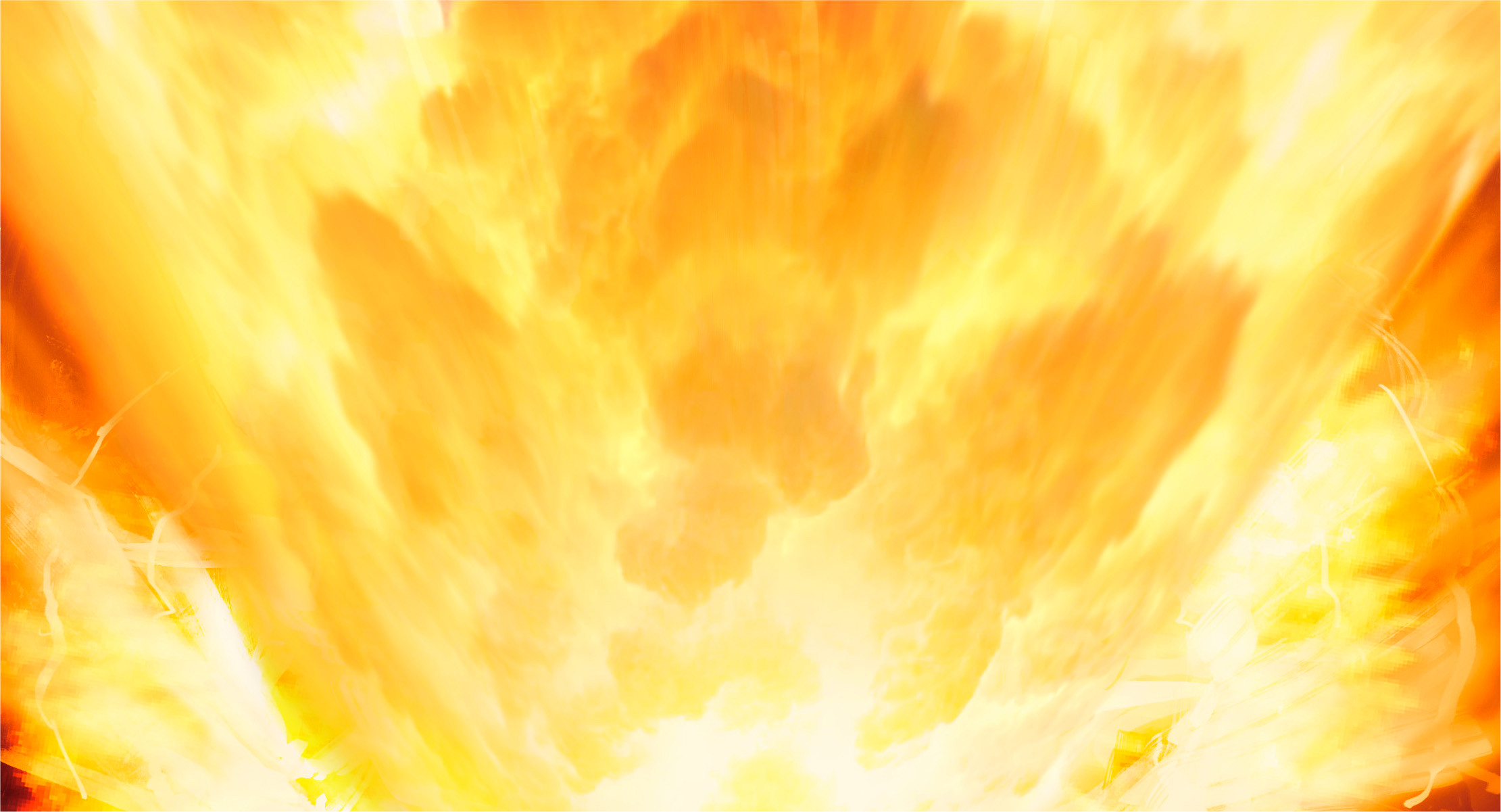 -- and a massive flare surges from the surface below—