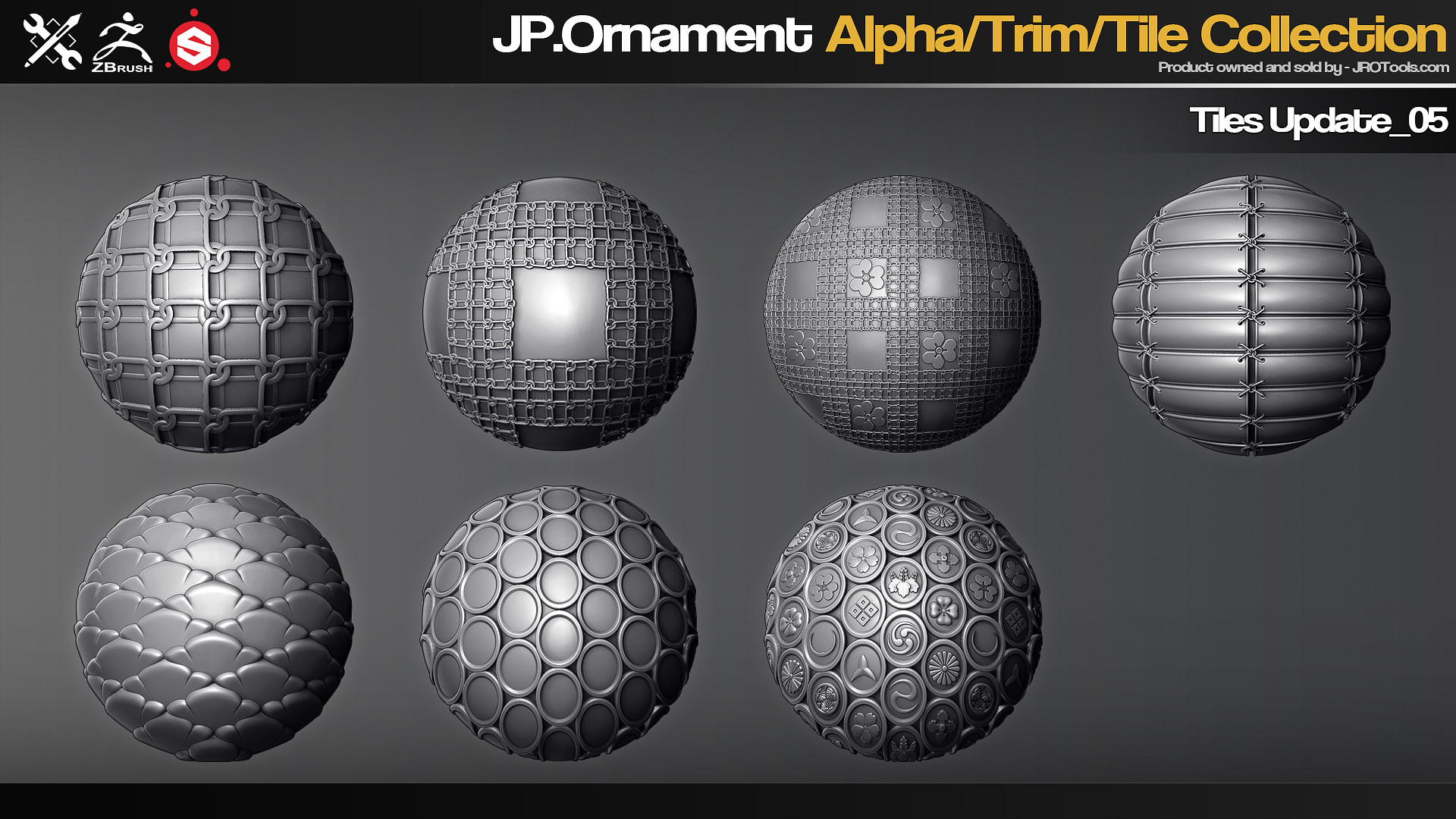 JROTools - Tools for 3D artists - JP.Ornament Alpha/Trim/Tile ...