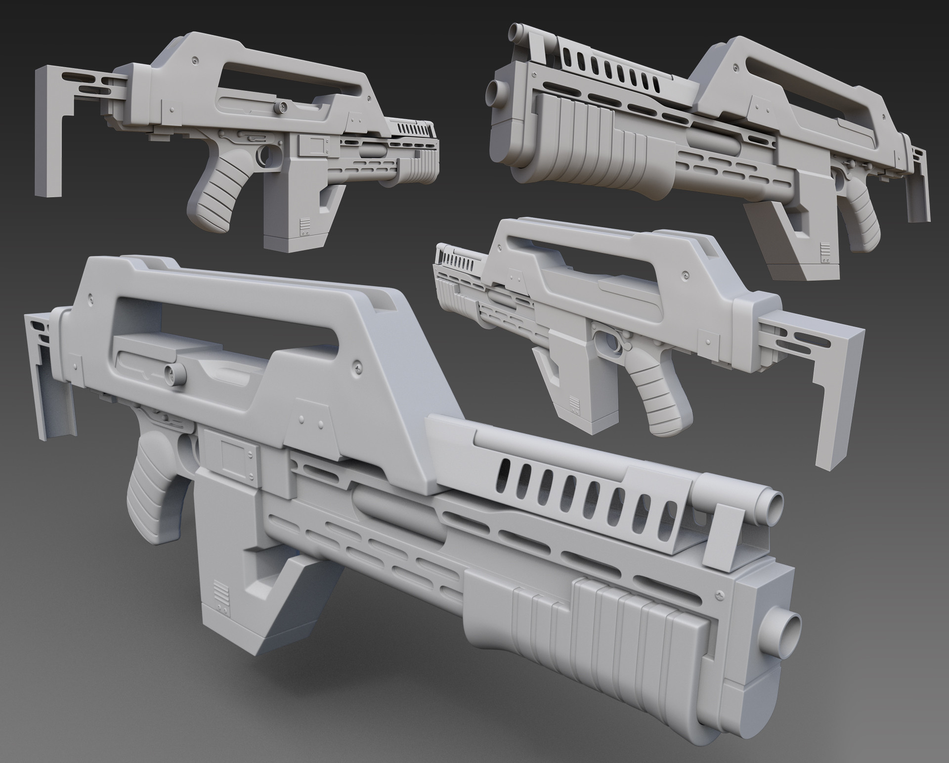 Artstation Aliens Pulse Rifle Cheryl Amin