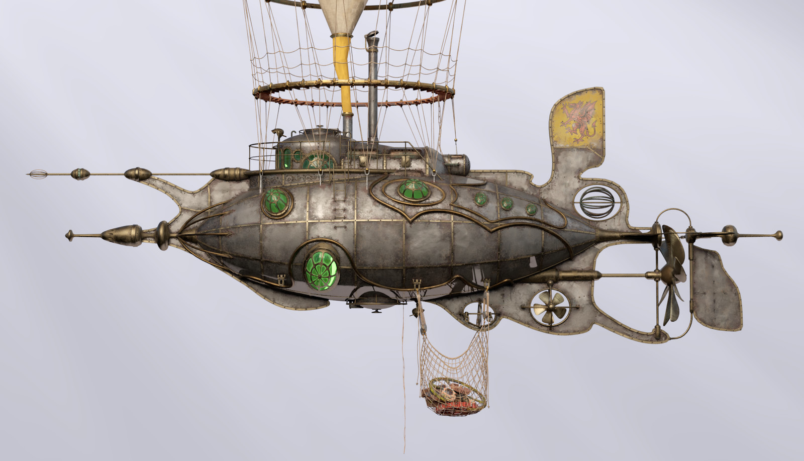 Steampunk Scavenger Airship