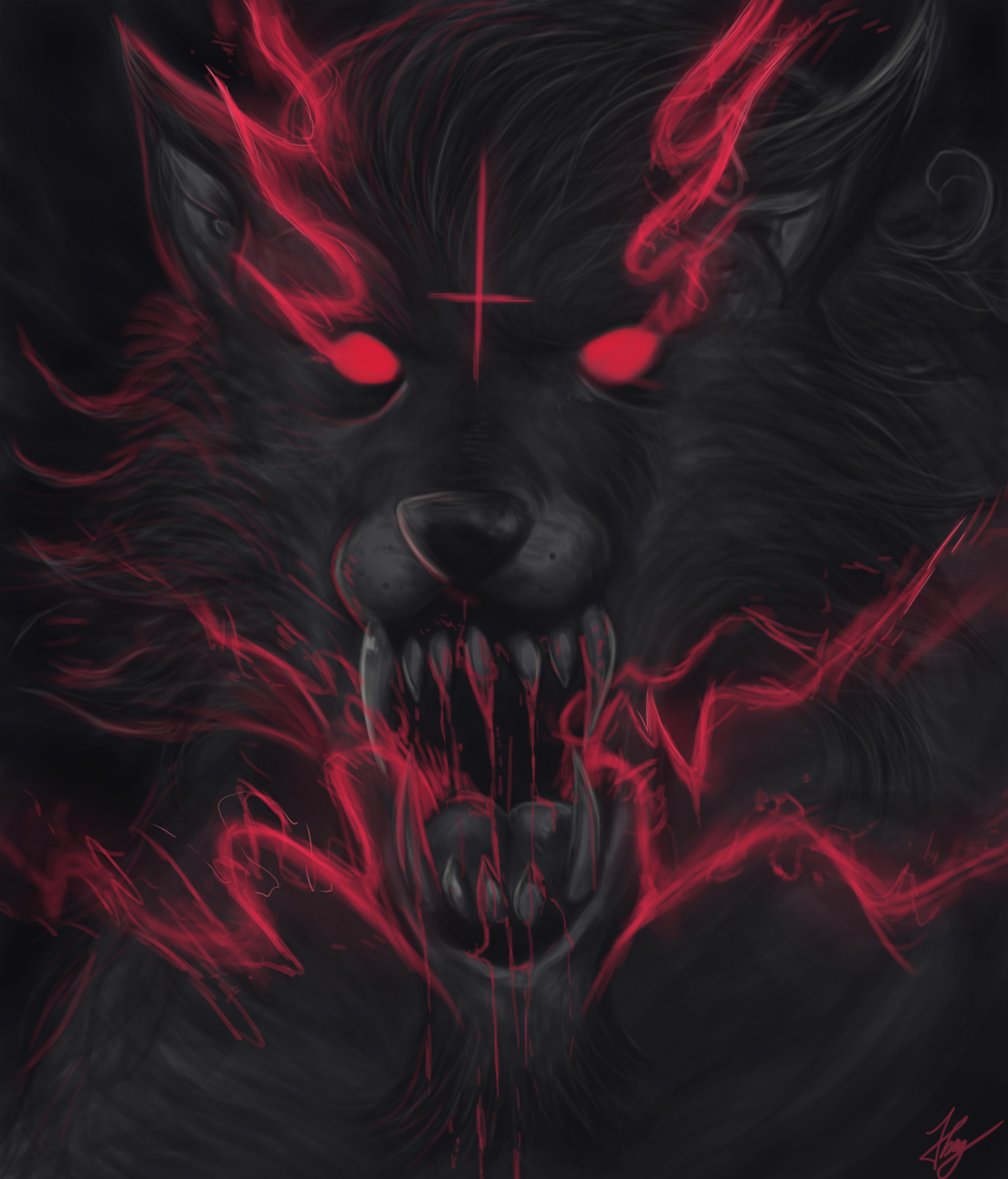 Адская аватарка. Фенрир Огненный волк демон. Fenrir волк демон. Волк демон Анубис.