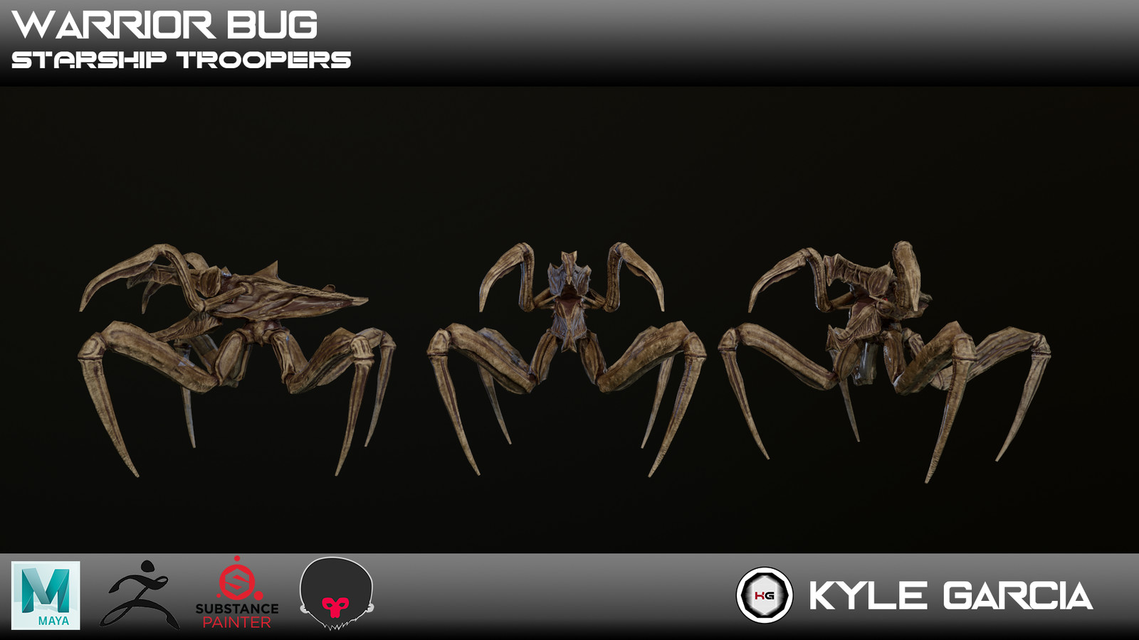 Warrior Bug creature from the movie "Starship Troopers, 1997". Original concept TriStar Pictures, All Rights Reserved.
