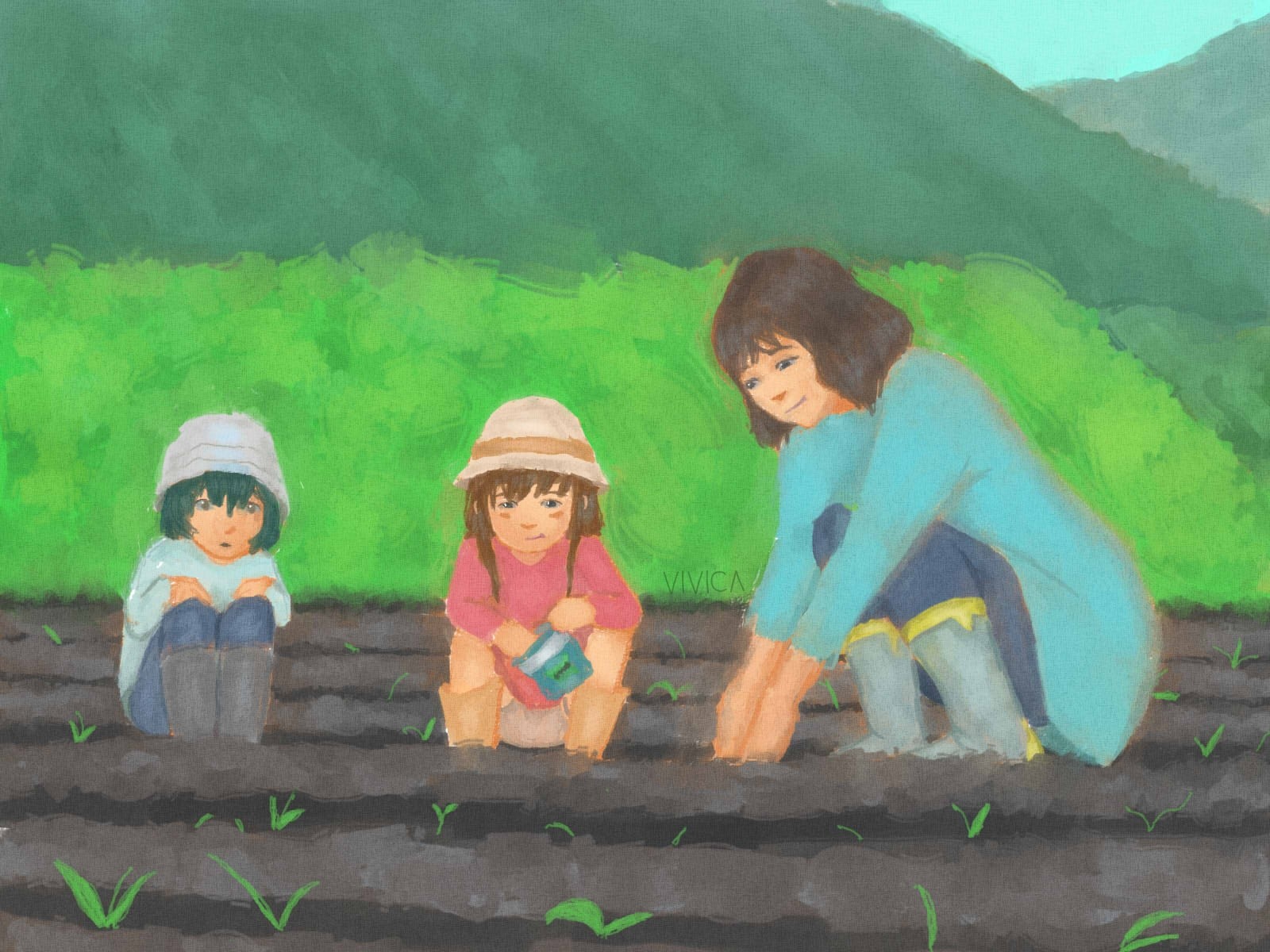 Artstation Wolf Children Mayara Santos