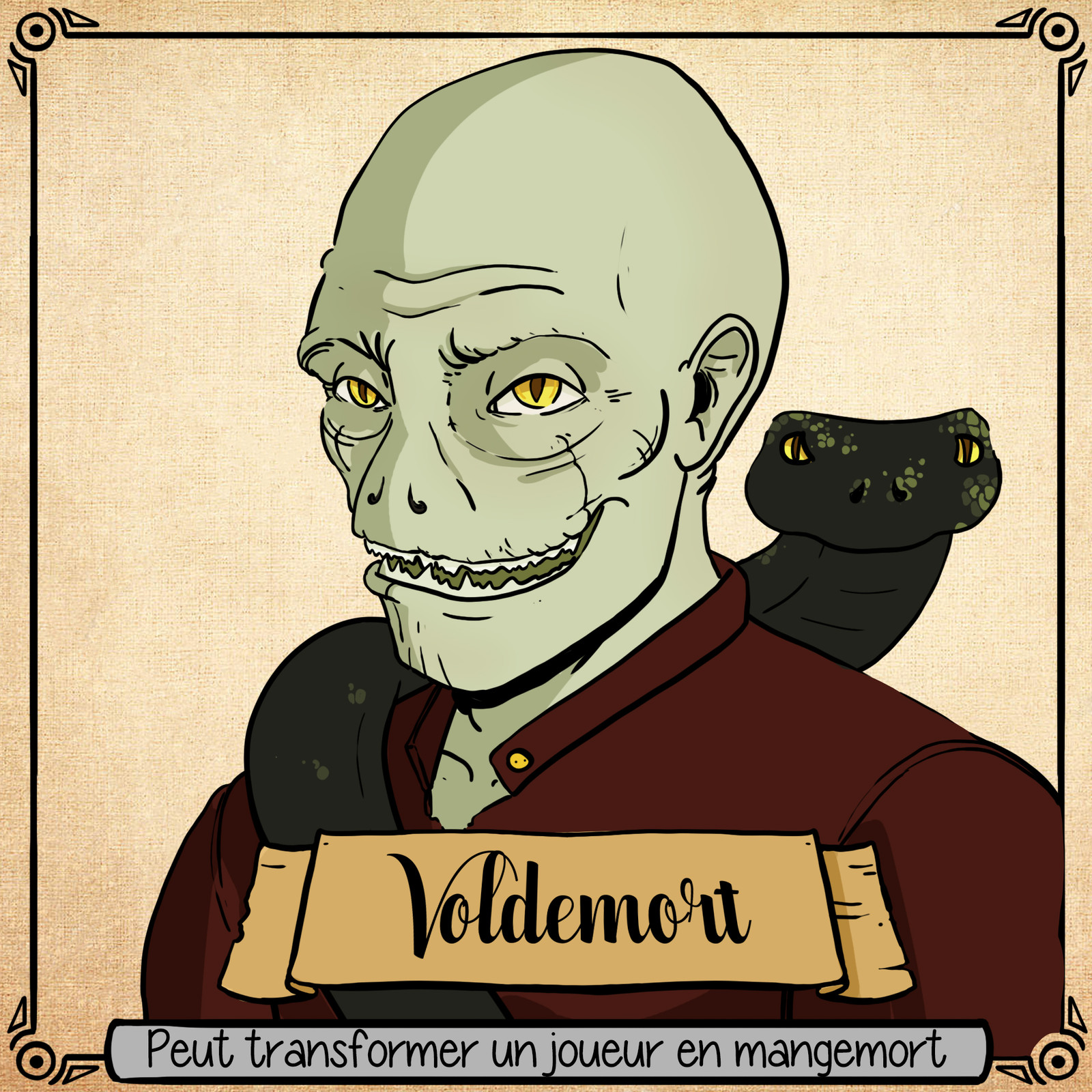 Voldemort est un mangemort qui a un pouvoir en plus. Il peut transformer n'importe quand un villageois en mangemort. Dangereux !